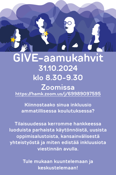 GIVE-aamukahvit zoom linkillä